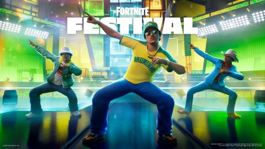 'Bonde do Brunão': Bruno Mars lança funk em português em parceria com o Fortnite Festival - Faixa aparece na 9ª temporada do game, que transformou artista em avatar.