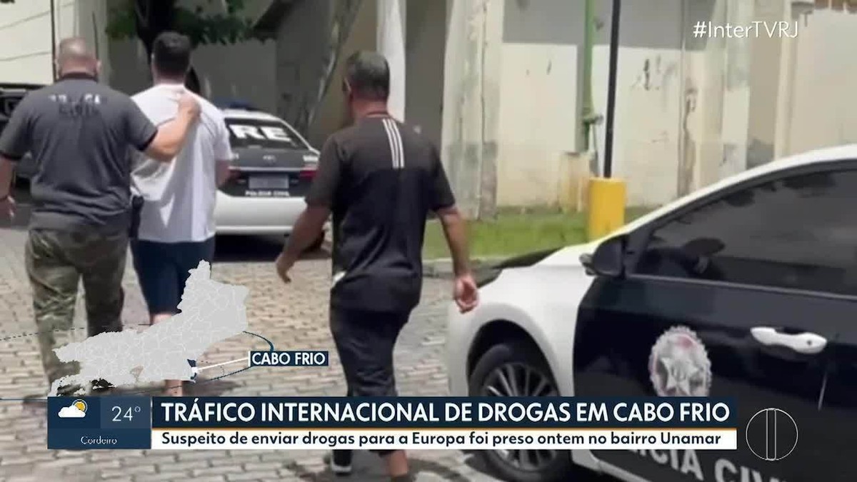 Acusado de tráfico internacional de drogas é preso em Cabo Frio, no RJ