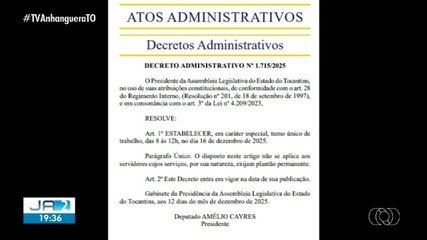 Assembleia altera expediente para confraternização dos servidores