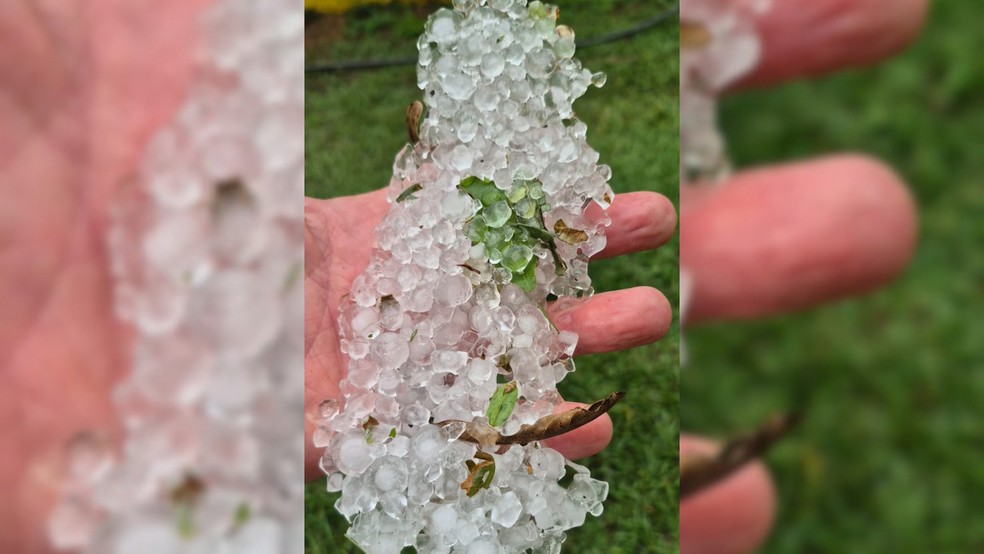 1 de 1
Moradores registram chuva de granizo em &aacute;rea rural de Botucatu (SP) &mdash; Foto: Defesa Civil/Divulga&ccedil;&atilde;o