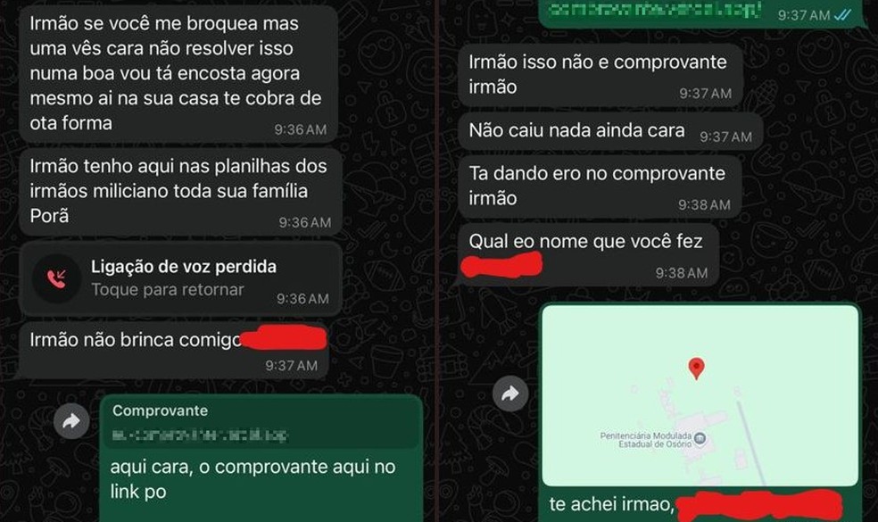 Programador dá contragolpe pelo WhatsApp — Foto: Reprodução