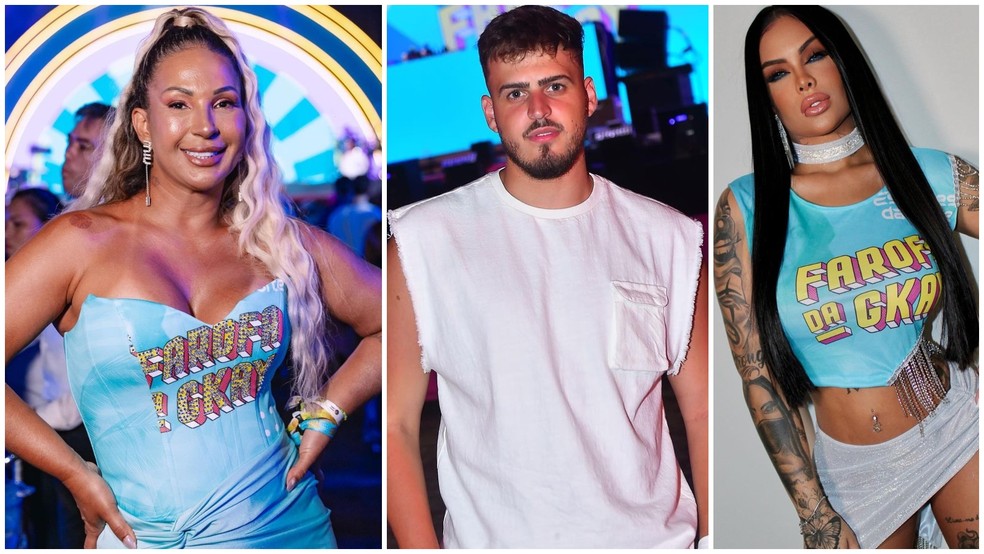 Valesca Popozuda protagonizou um beijo triplo com o youtuber Jhon Vlogs e DJ Nathi. — Foto: Divulgação/ Arquivo pessoal