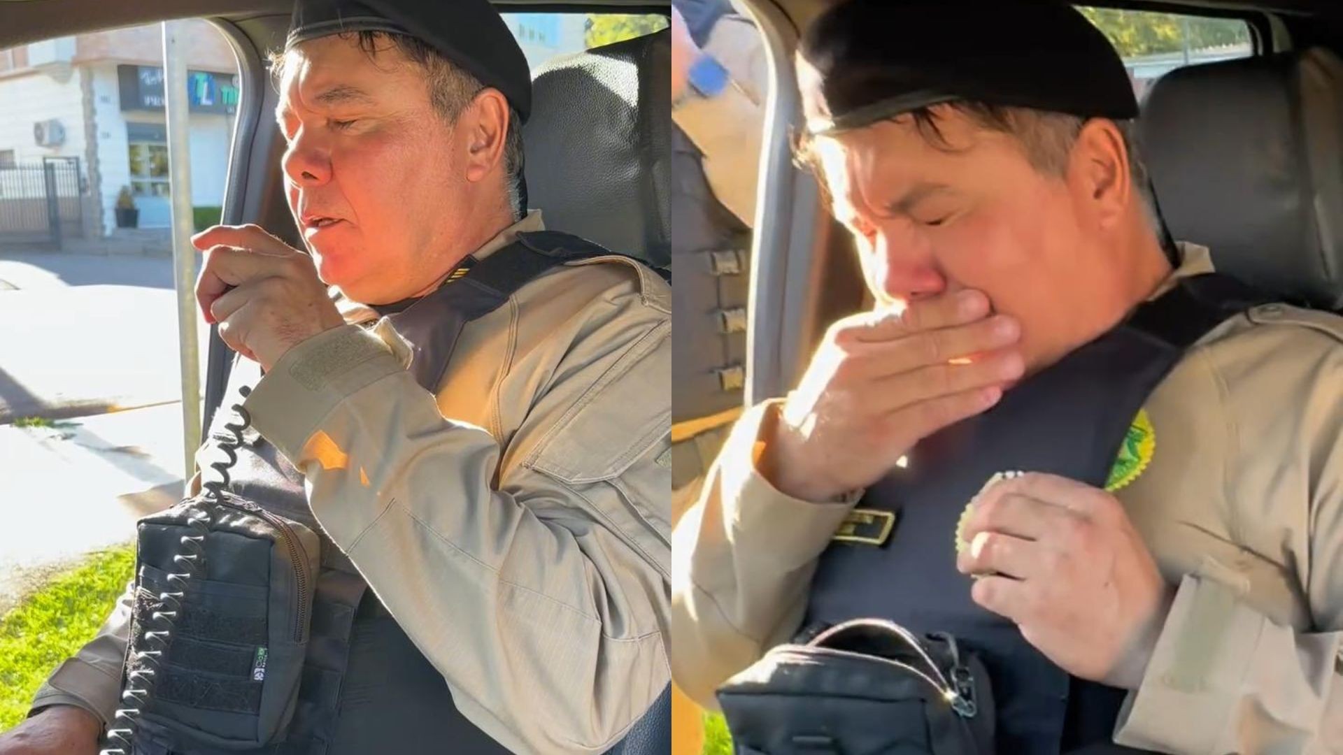 VÍDEO: com 34 anos de serviço, policial militar de Curitiba se emociona ao se despedir de colegas em última transmissão antes de se aposentar