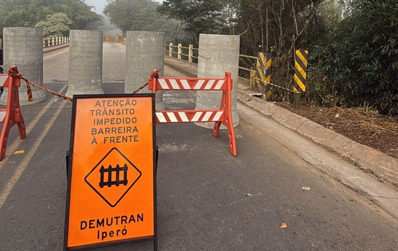 Ponte interditada causa transtornos para moradores de Iperó e Tatuí