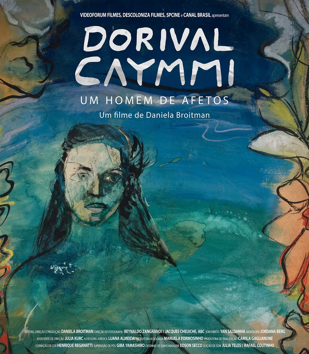 Segundo cartaz do filme ‘Dorival Caymmi – Um homem de afetos’, documentário de Daniela Broitman — Foto: Pintura ‘Sereia’, de Dorival Caymmi