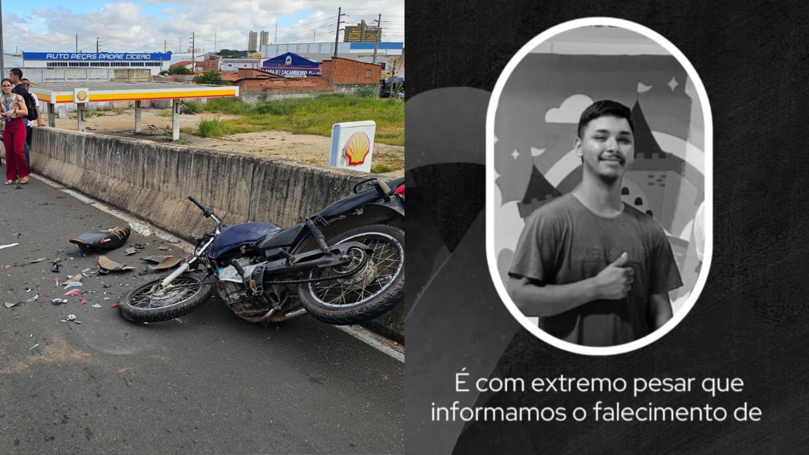Jovem motociclista que caiu de cima de viaduto morre um dia após acidente em Teresina