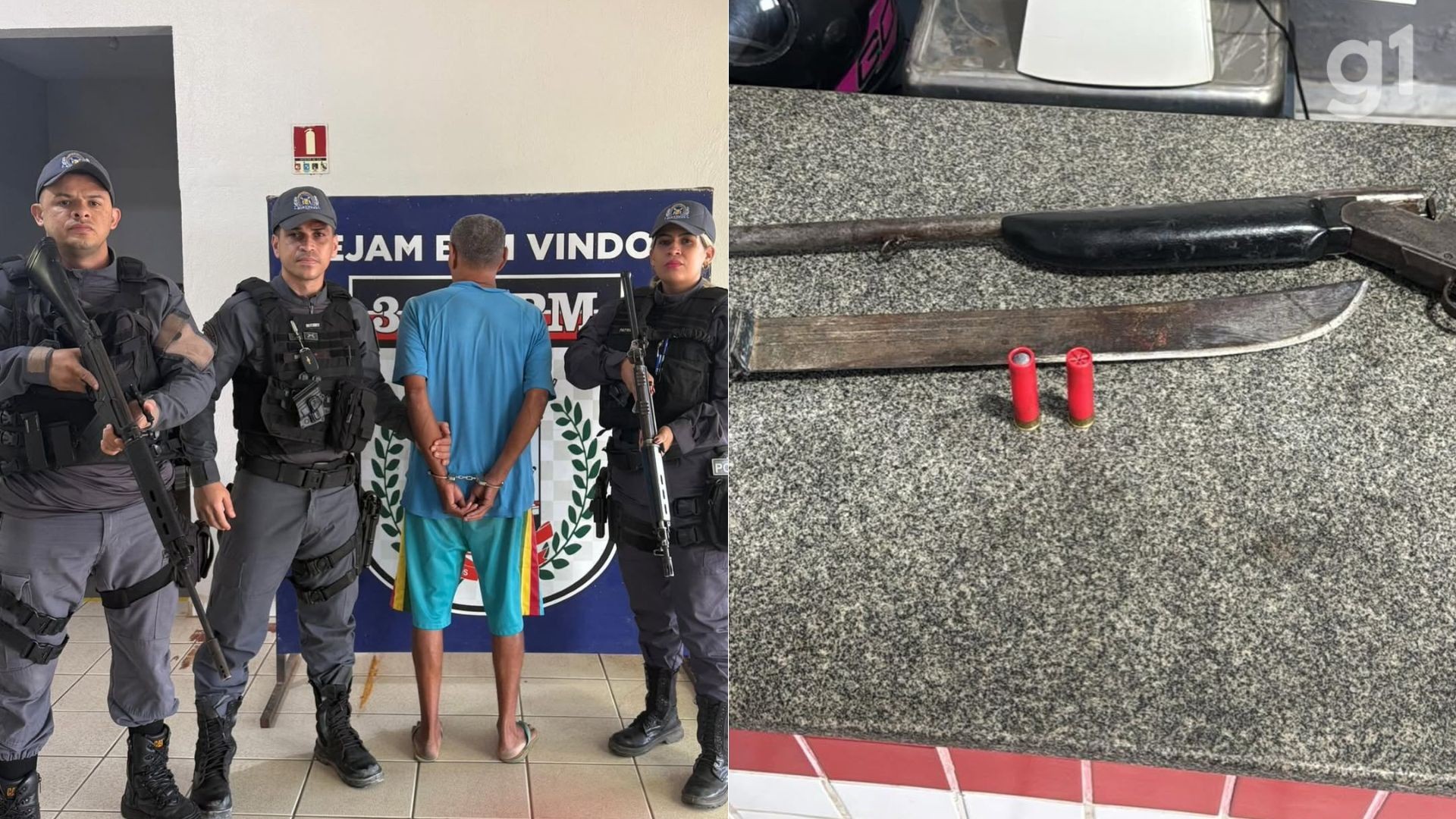 Homem ataca vizinho com golpes de facão, vai buscar arma de fogo para matá-lo e acaba preso no MA 