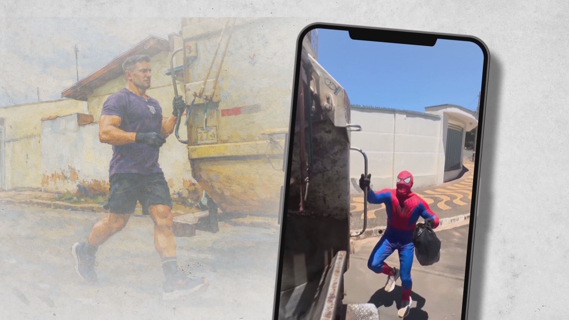 ‘Gari Gato’ viraliza ao usar fantasias e fazer dancinhas durante coleta de lixo; VÍDEO