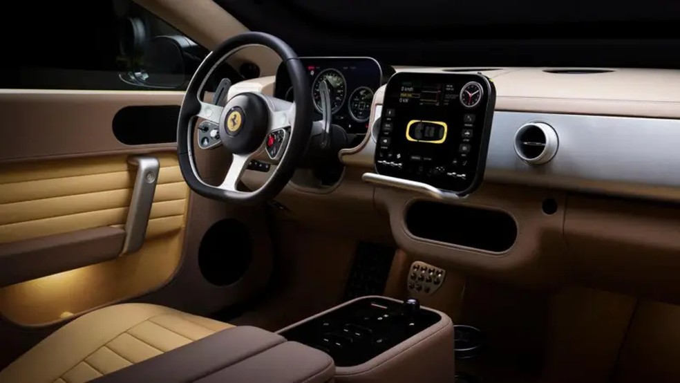 O interior da Ferrari Luce — Foto: Ferrari