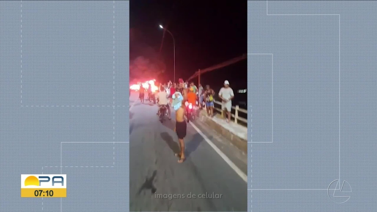 Manifestantes bloqueiam BR-010 em São Miguel do Guamá, no PA, após morte de jovem em abordagem policial