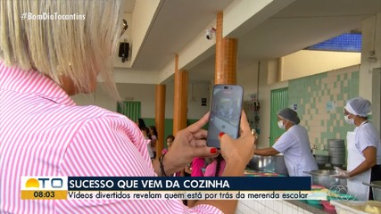 Merendeiras fazem sucesso na internet mostrando rotina na cozinha de escola em Palmas