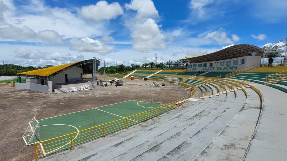 Centro de Eventos Juracema Holanda em Itacoatiara, palco do Fecani — Foto: Liam Cavalcante/Rede Amazônica