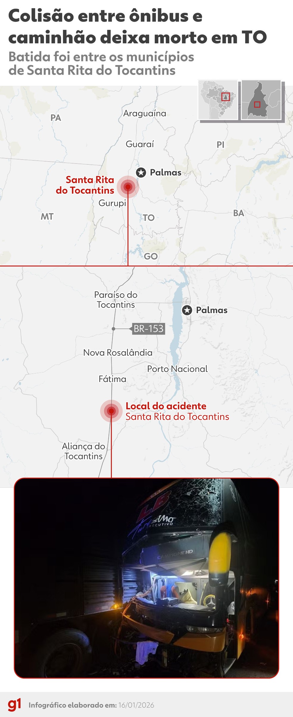 Acidente com atletas do Águia de Marabá aconteceu próximo a Santa Rita do Tocantins — Foto: Arte/g1