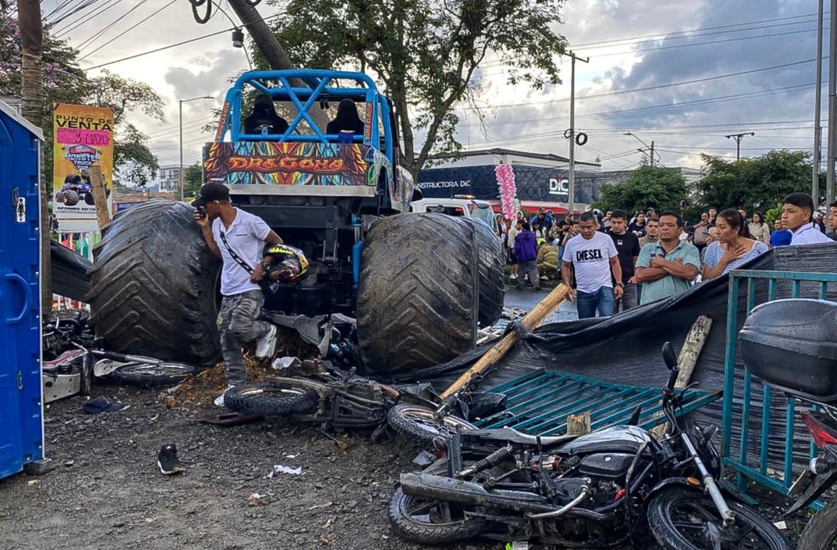 Acidente com 'monster truck' deixa dois mortos e 37 feridos em evento na Colômbia