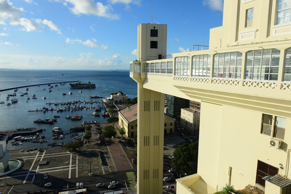Elevador Lacerda, um dos principais pontos turísticos de Salvador — Foto: Valter Pontes / Secom PMS