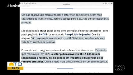 Coordenador tira dúvidas sobre o Marco Legal de Saneamento