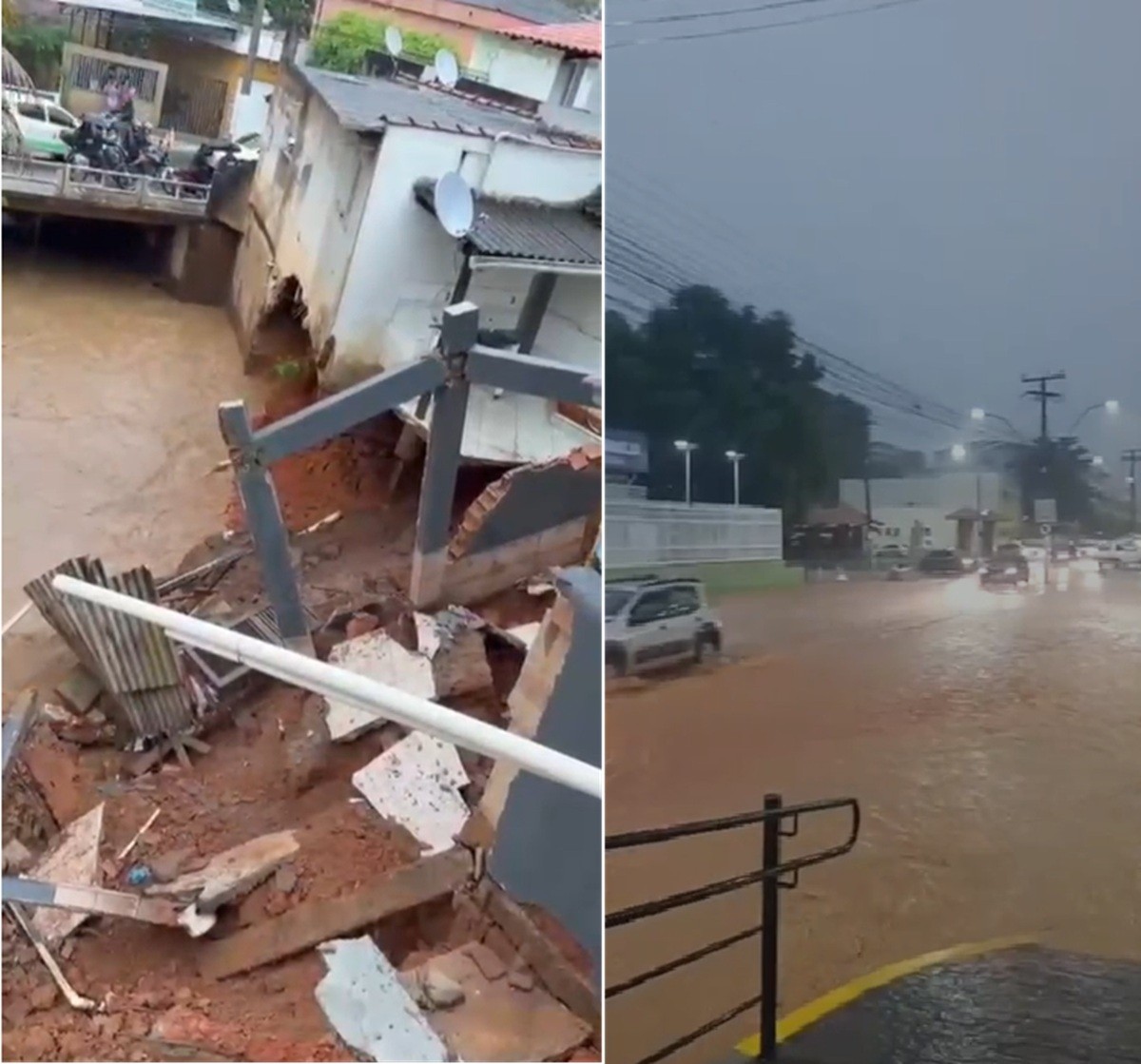 Parte de casa desaba após forte chuva em Bom Jesus do Itabapoana