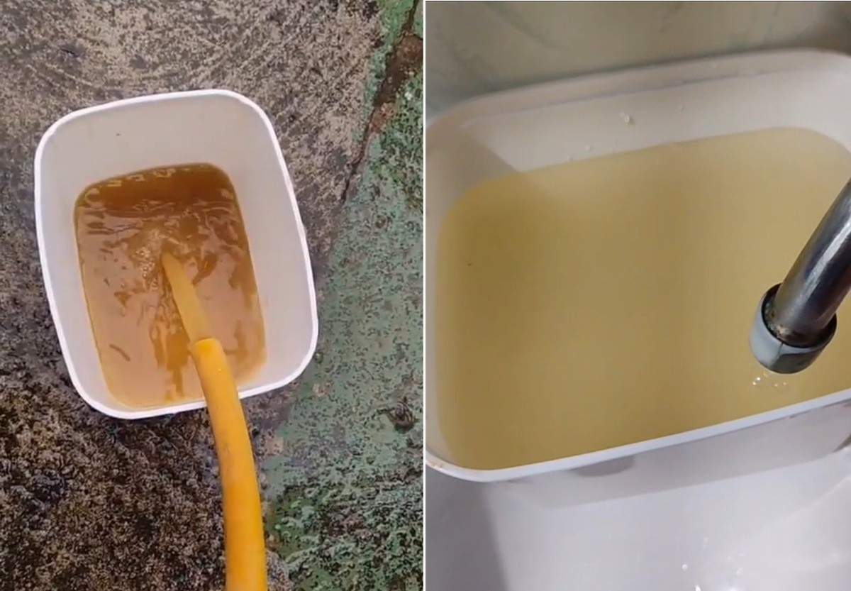 Moradores denunciam água com coloração amarelada em bairro de Teresópolis