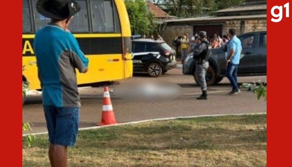 Aluno de 6 anos morre atropelado por ônibus a caminho de escola em MT 