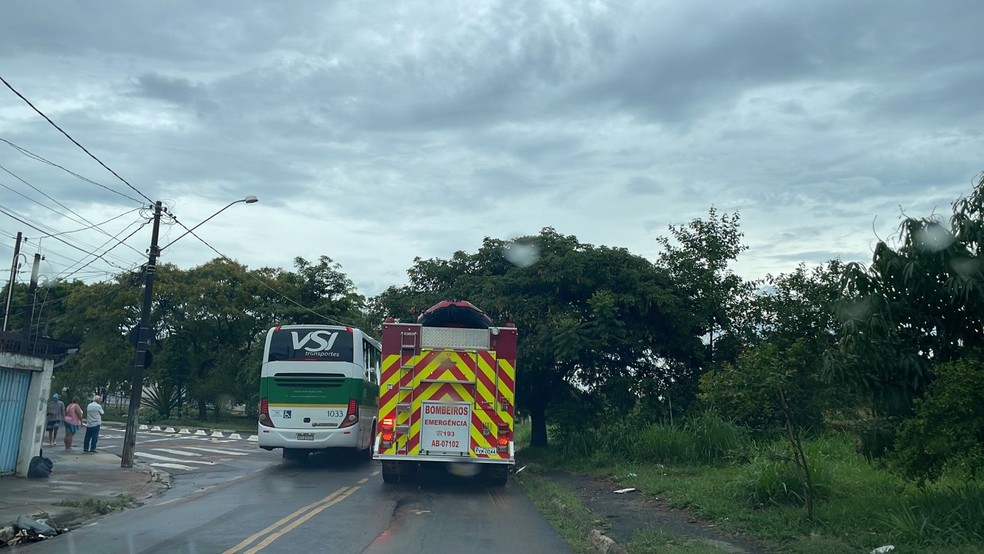 Corpo de Bombeiros busca por Samuel em córrego da Vila Formosa, em Campinas — Foto: Jorge Talmon/EPTV