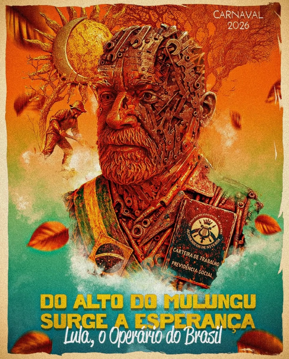 Cartaz da Acadêmicos de Niterói para 2026 — Foto: Reprodução