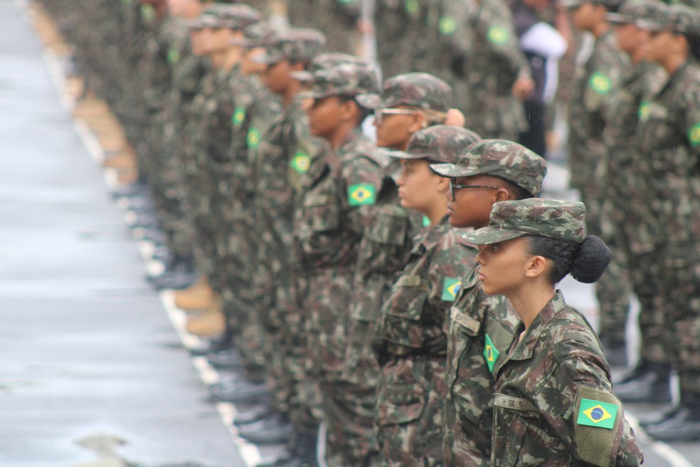 Primeira turma feminina de soldados em Salvador — Foto: Exército Brasileiro