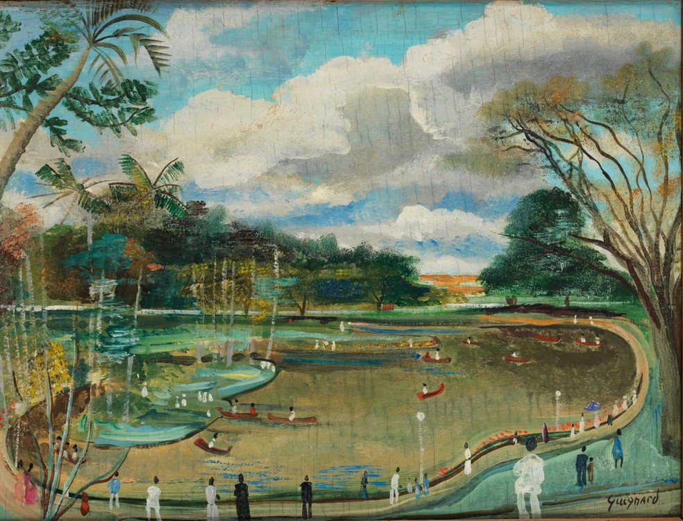 Obra de Alberto da Veiga Guignard, na exposição "Uma história da arte brasileira" no CCBB Brasília — Foto: Divulgação