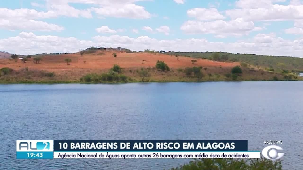 AL tem 10 barragens com alto risco de rompimento, segundo relatório