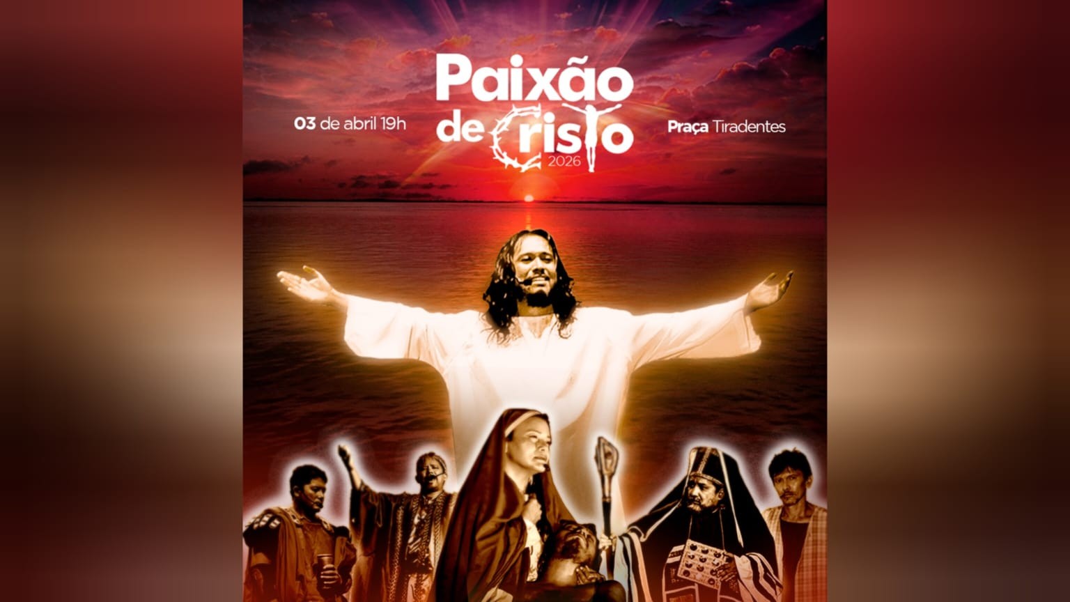 Grupo Kauré divulga cartaz oficial da peça Paixão de Cristo 2026