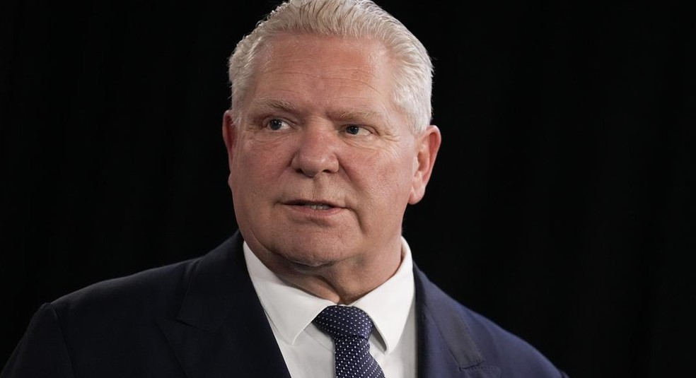 Governador do Ontário, Doug Ford, tem criticado abertamente a política de tarifas americana — Foto: Chris Young/The Canadian Press/picture alliance