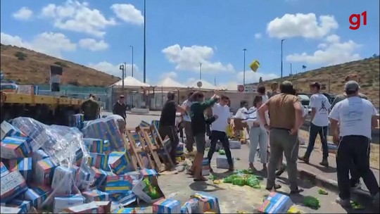 VÍDEO: grupo de israelenses destrói caixas de ajuda enviadas a Gaza - Programa: G1 Mundo 