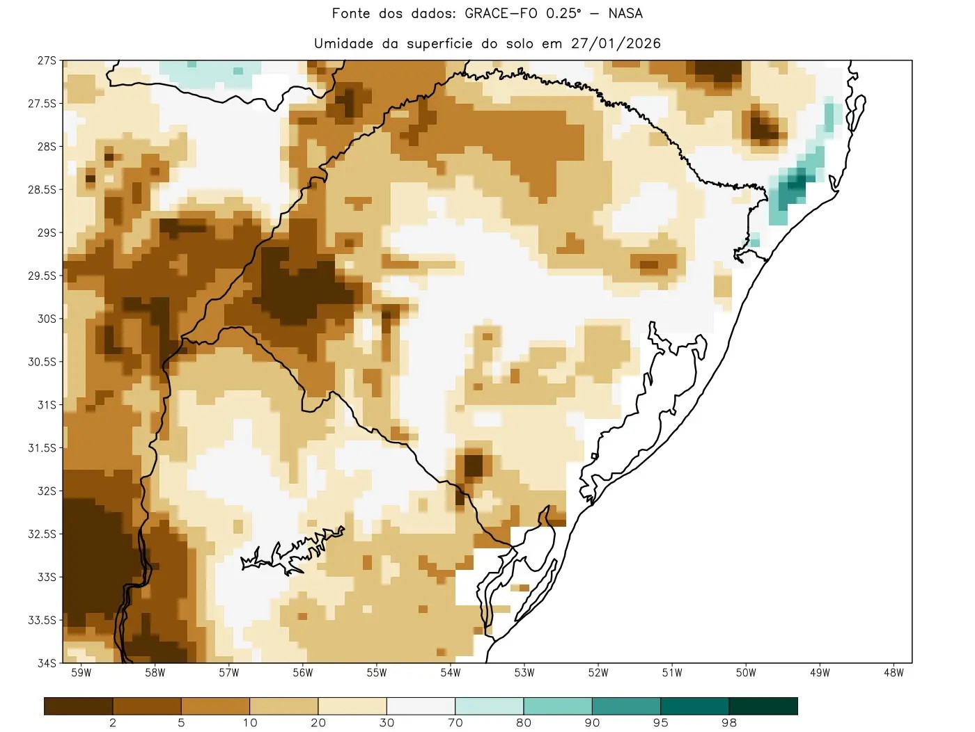 Em meio a onda de calor, estiagem se agrava no Sul do Brasil; veja previsão