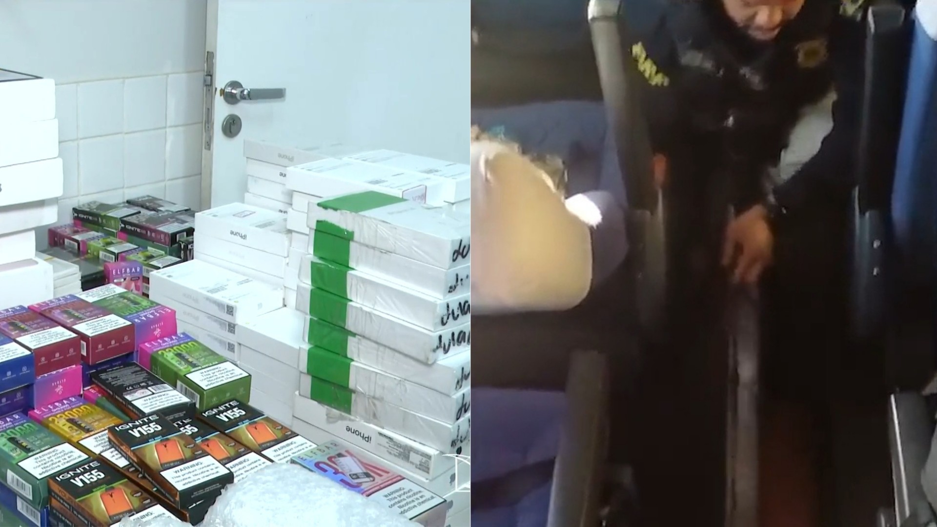 Operação apreende celulares, cigarros eletrônicos e medicamentos escondidos em fundo falso de ônibus no MA