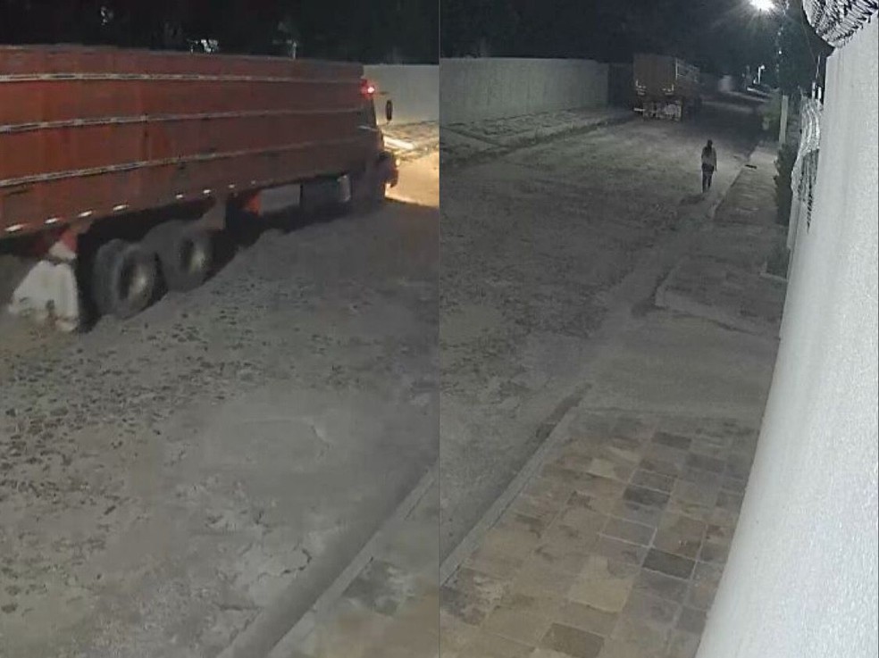 Caminhoneiro ataca mulher no meio da rua em Piripiri — Foto: Reprodução