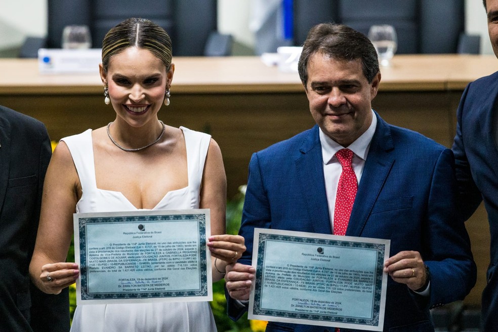Prefeito e vice eleitos de Fortaleza são diplomados — Foto: Thiago Gadelha/Sistema Verdes Mares (SVM)