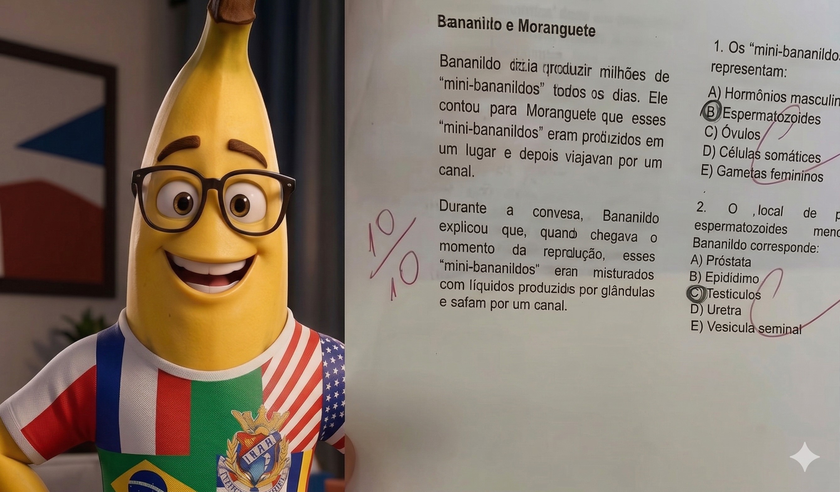 Bananildos e espermatozoides: questão de reprodução humana com frutas do TikTok viraliza, mas pode confundir crianças