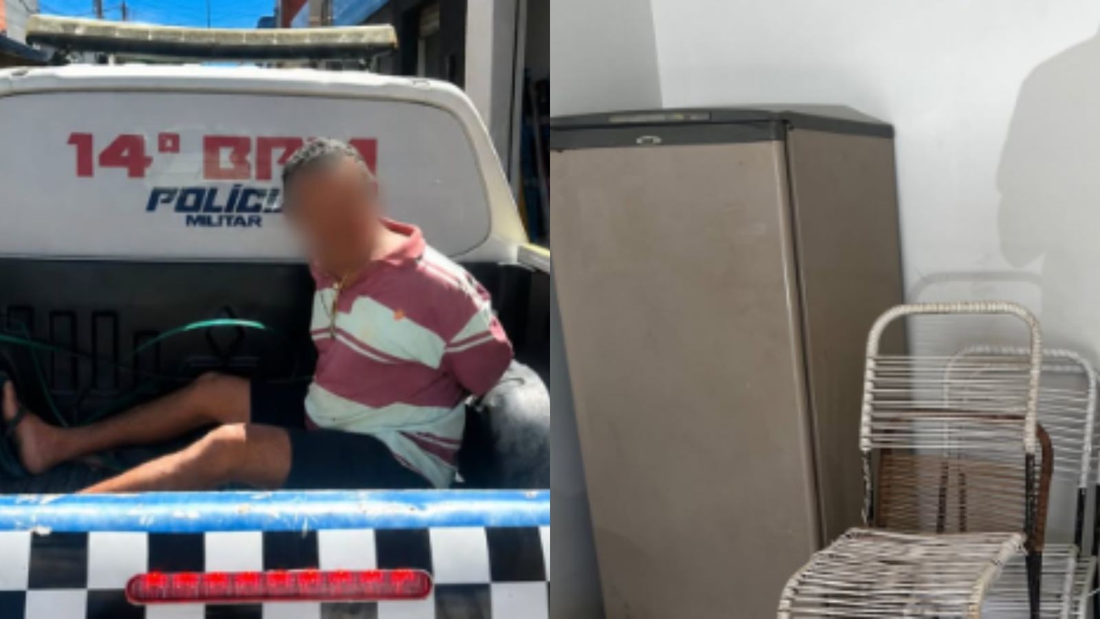 Homem é preso suspeito de furtar geladeira, cadeiras e botijão de gás de casa no interior do PI