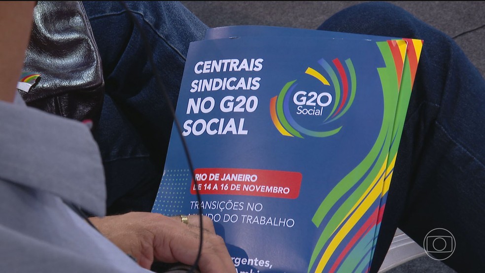 G20 Social: sociedade civil participa de debates do G20 sobre desafios globais pela primeira vez — Foto: Reprodução/TV Globo