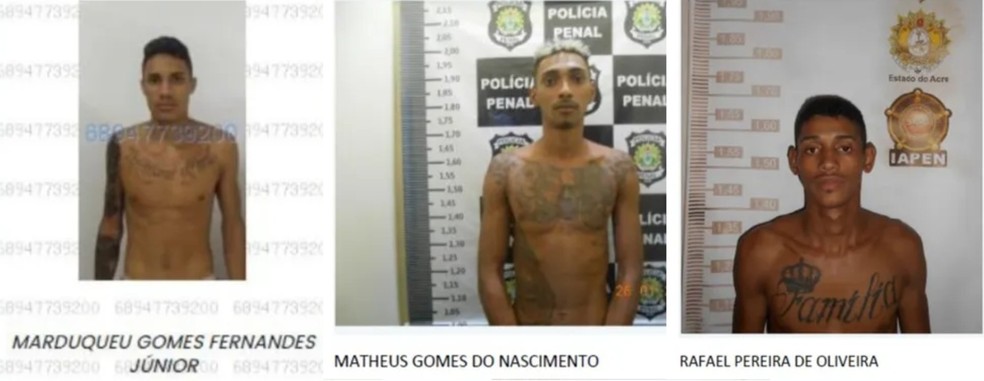 Mais três fugitivos foram capturados em Rio Branco após fuga do presídio na noite de quinta (2) — Foto: Arquivo/Iapen-AC