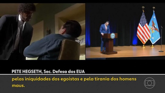 Guerra e Religião: Secretário de Defesa dos EUA recitou, como se fosse da bíblia, um trecho do filme Pulp Fiction - Programa: Jornal da Globo 