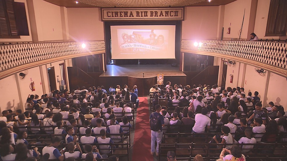 Cinema Rio Branco, na cidade de Nazaré, Recôncavo Baiano — Foto: Clériston Andrade/TV Bahia