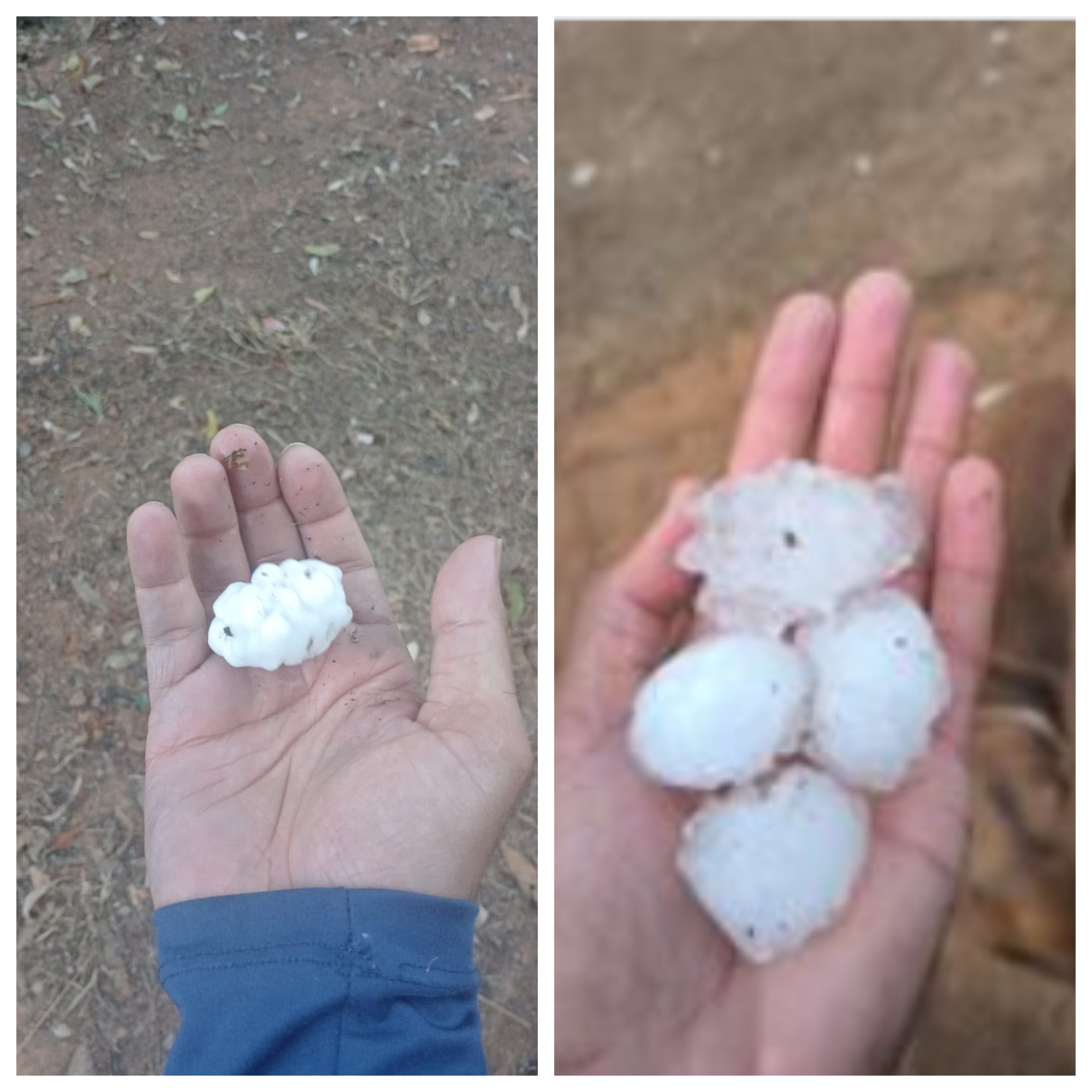 Chuva de granizo atinge São Brás do Suaçuí na Região Central de MG; VÍDEO