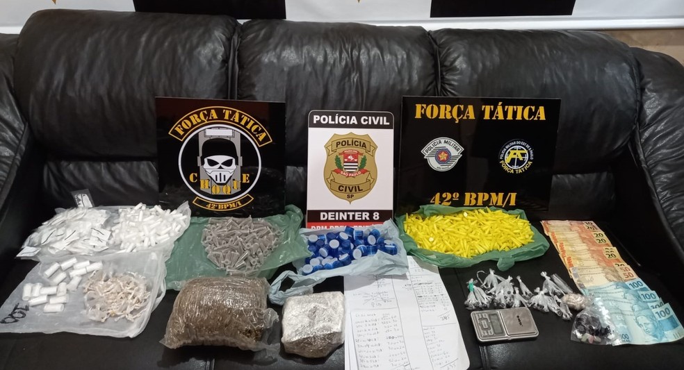 Operação Delivery prende dupla por tráfico de drogas em Presidente Epitácio (SP) — Foto: Polícia Civil