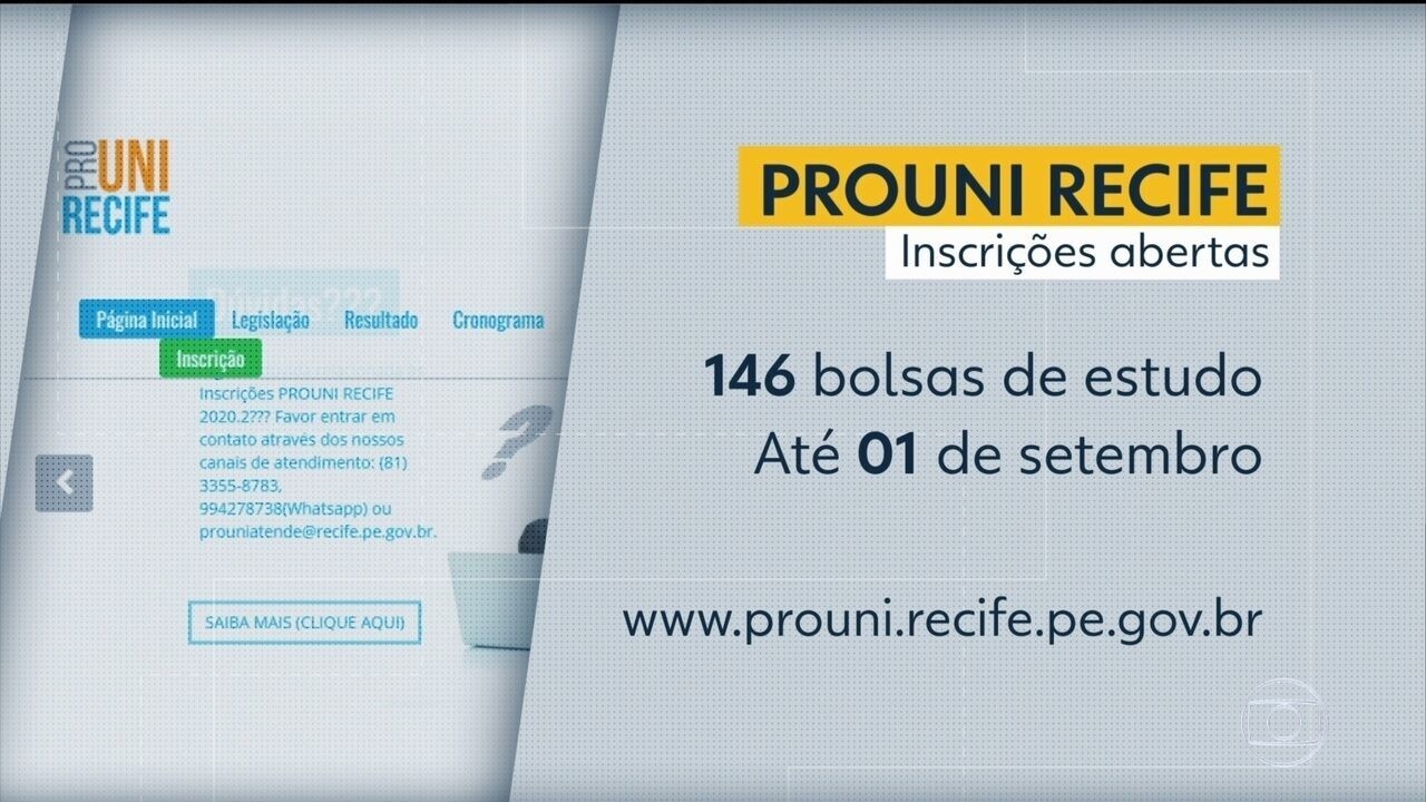 Prouni Recife abre inscrições para 146 bolsas integrais em faculdades ...