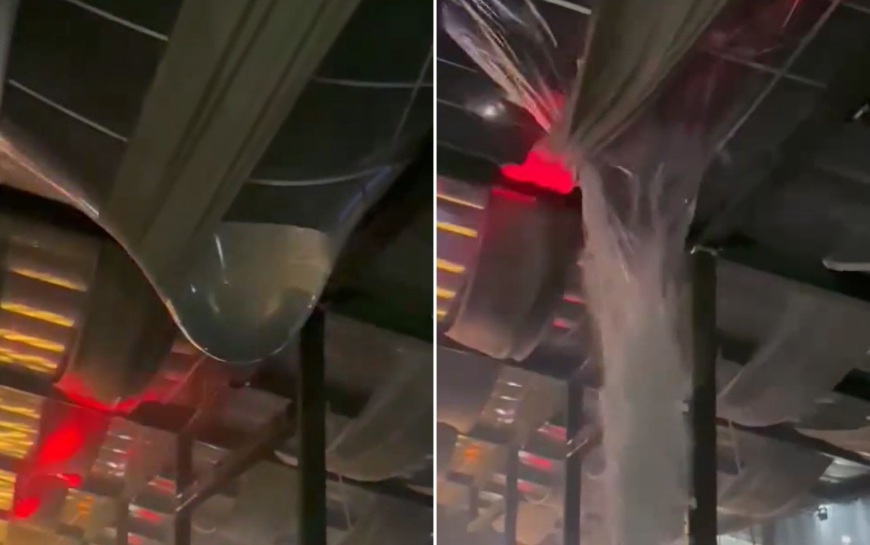 Cobertura de festa em Pirenópolis estoura e forma ‘cachoeira’ durante a madrugada; vídeo