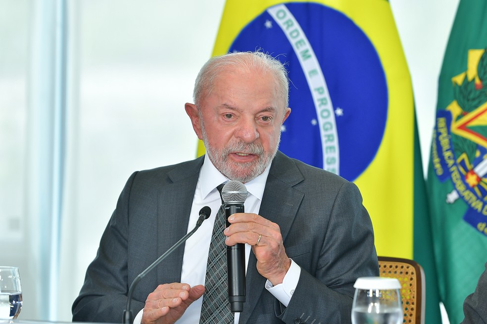 Lula durante encontro de sanção da lei que cria o Fundo Especial da Justiça Federal e o Fundo Especial do STJ.. — Foto: Pedro França/CNJ