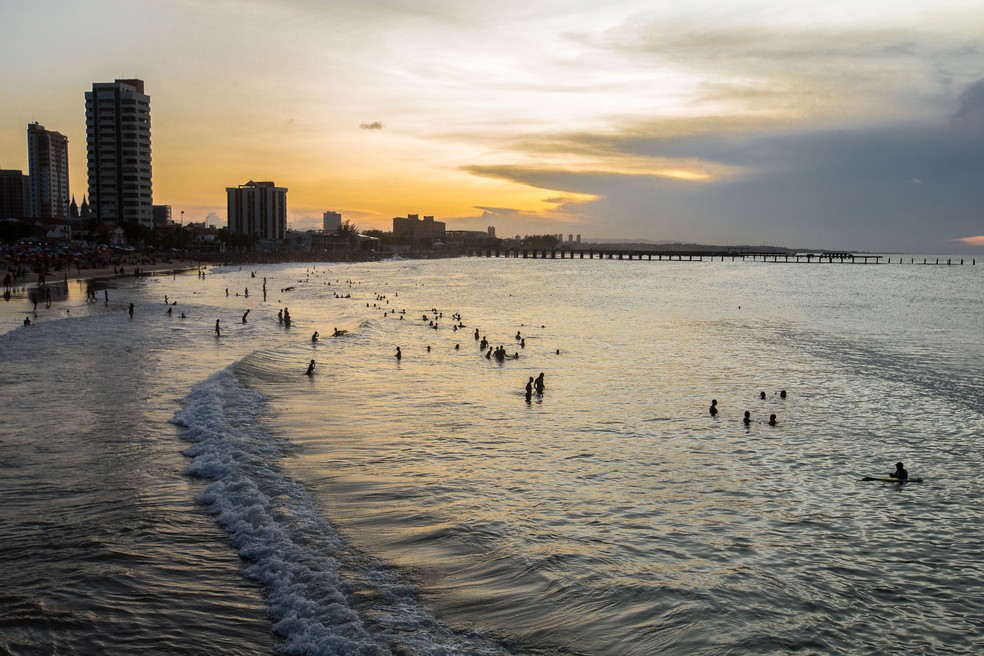 Praia de Iracema — Foto: Thiago Gadelha/SVM