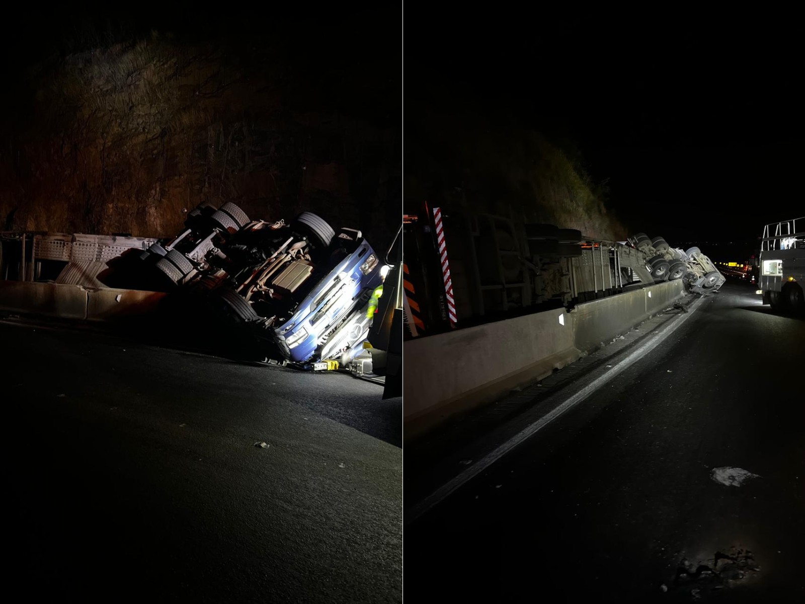 Motorista morre após carreta-cegonha tombar e interditar BR-135 em Bocaiúva