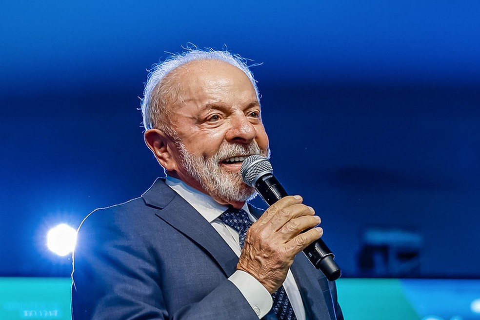 Lula em cerimônia — Foto: Ricardo Stuckert/PR