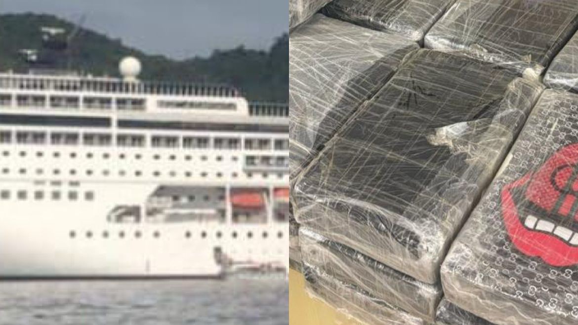 Dois europeus são presos por tentar transportar quase 50 kg de cocaína em navio de cruzeiro, em Angra dos Reis